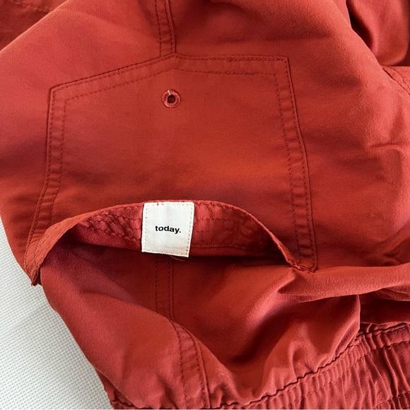 Vuori Sunwashed Short Sienna Size Large Elastic Waist Burnt Orange Performance - Picture 8 of 15